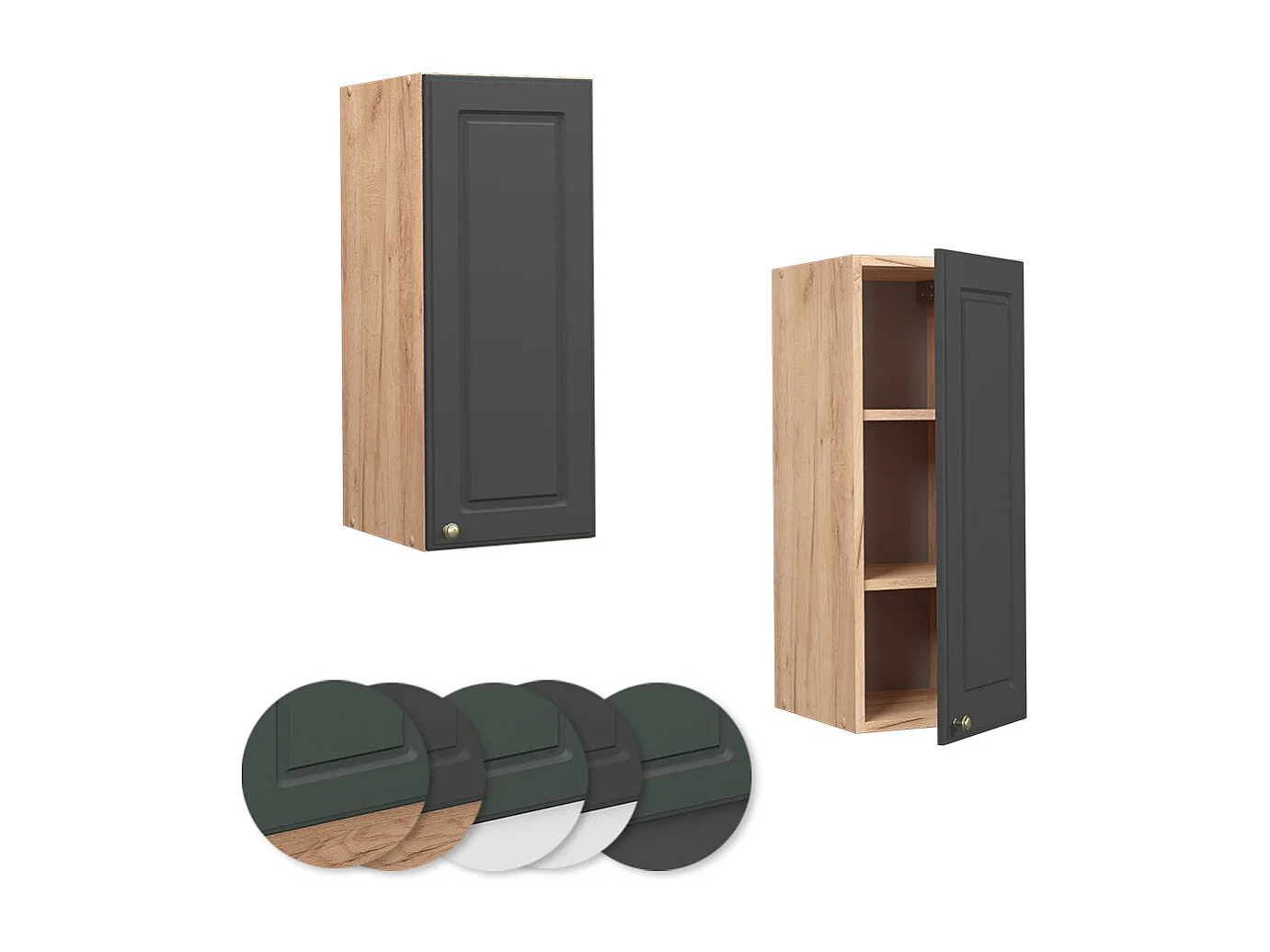 Armario colgante antracita-oro 30x34.1x72 fame-line