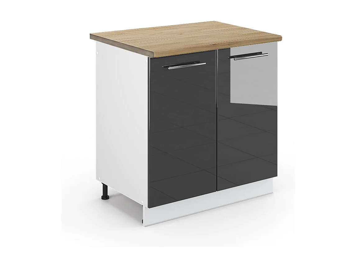 Wastafelkast antraciet hoogglans 80x60x82 fame-line