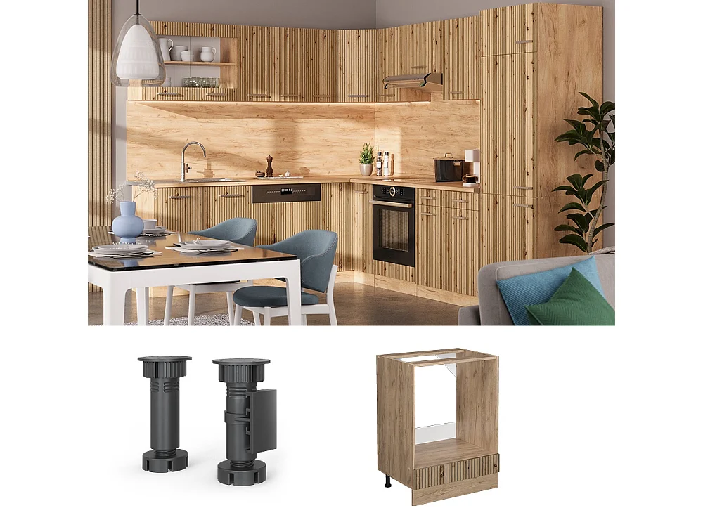 Herdumbauschrank artisan-eiche 60x60x81.6 r-line