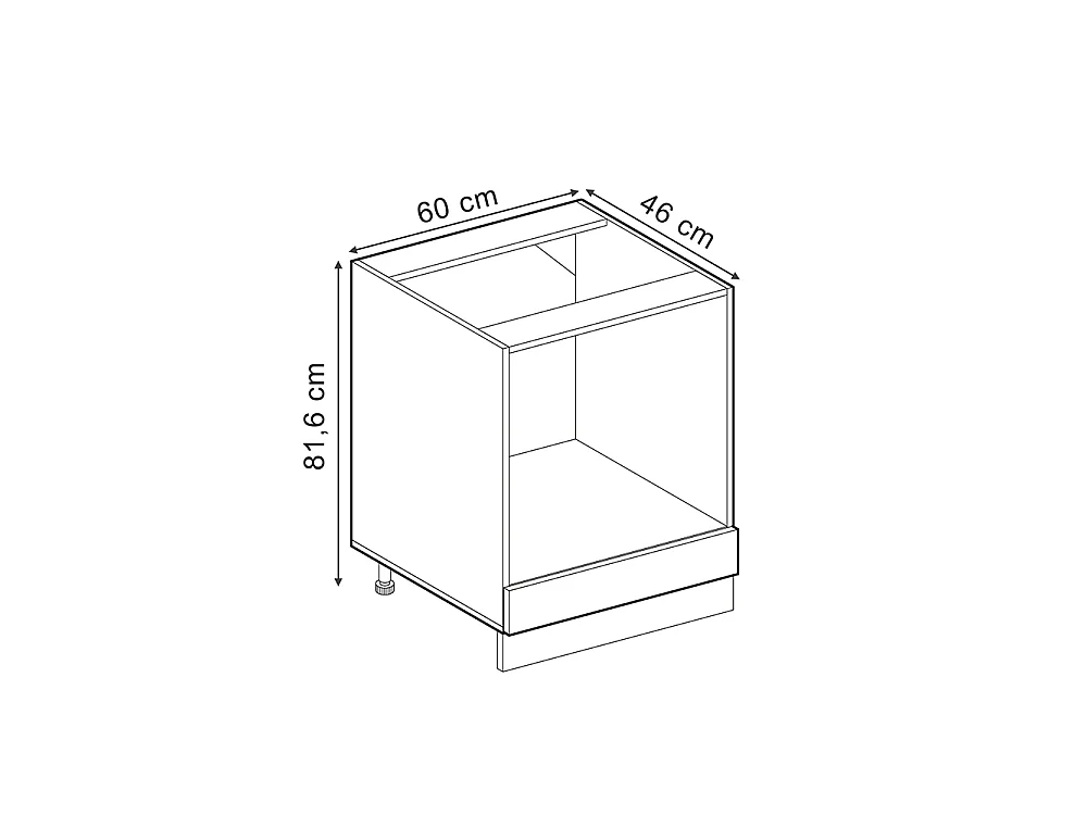 Herdumbauschrank artisan-eiche 60x60x81.6 r-line