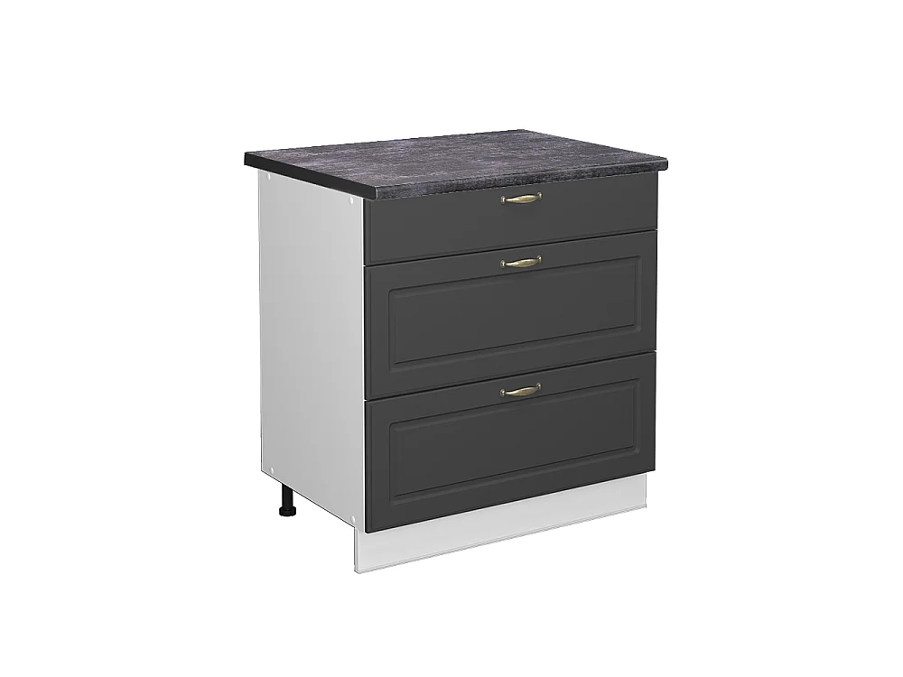 Meuble cuisine anthracite-or 80x60x82 fame-line