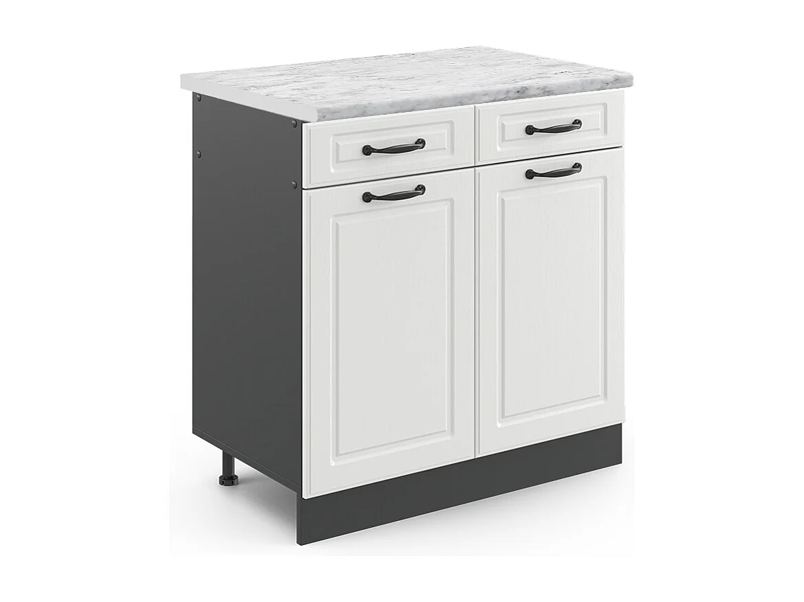 Mueble bajo de cocina blanco casa de campo 80x60x81.6 r-line