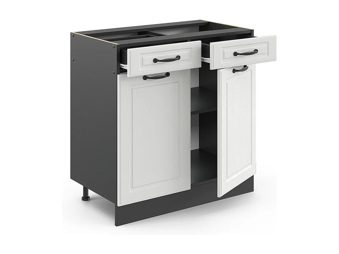 Mueble bajo de cocina blanco casa de campo 80x60x81.6 r-line