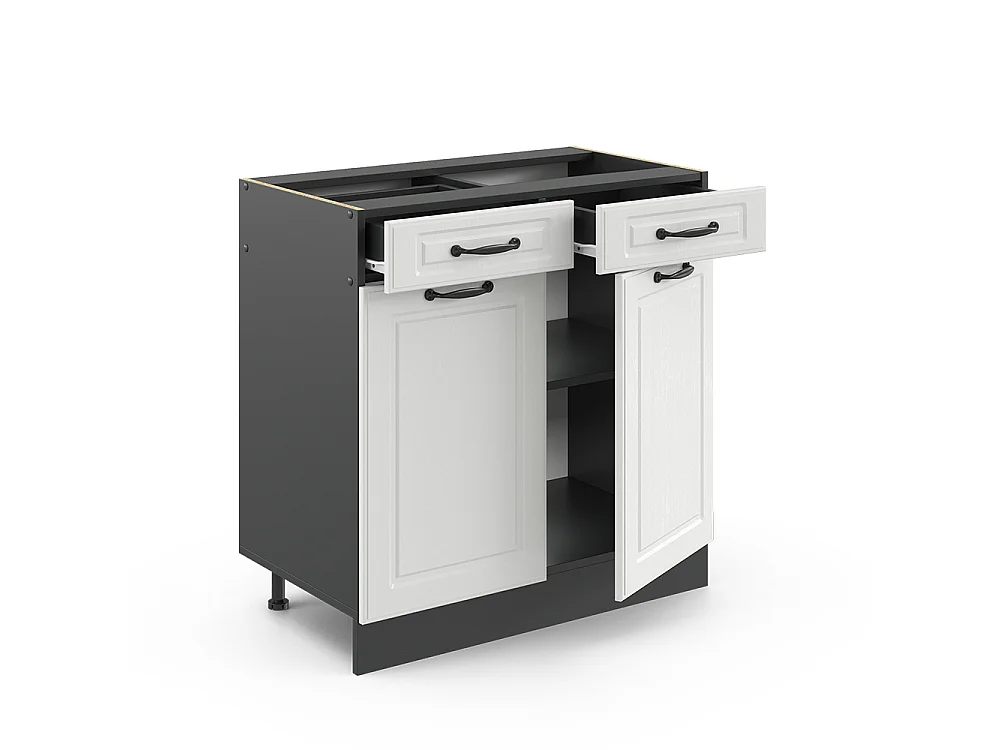 Meuble cuisine blanc campagne 80x60x81.6 r-line
