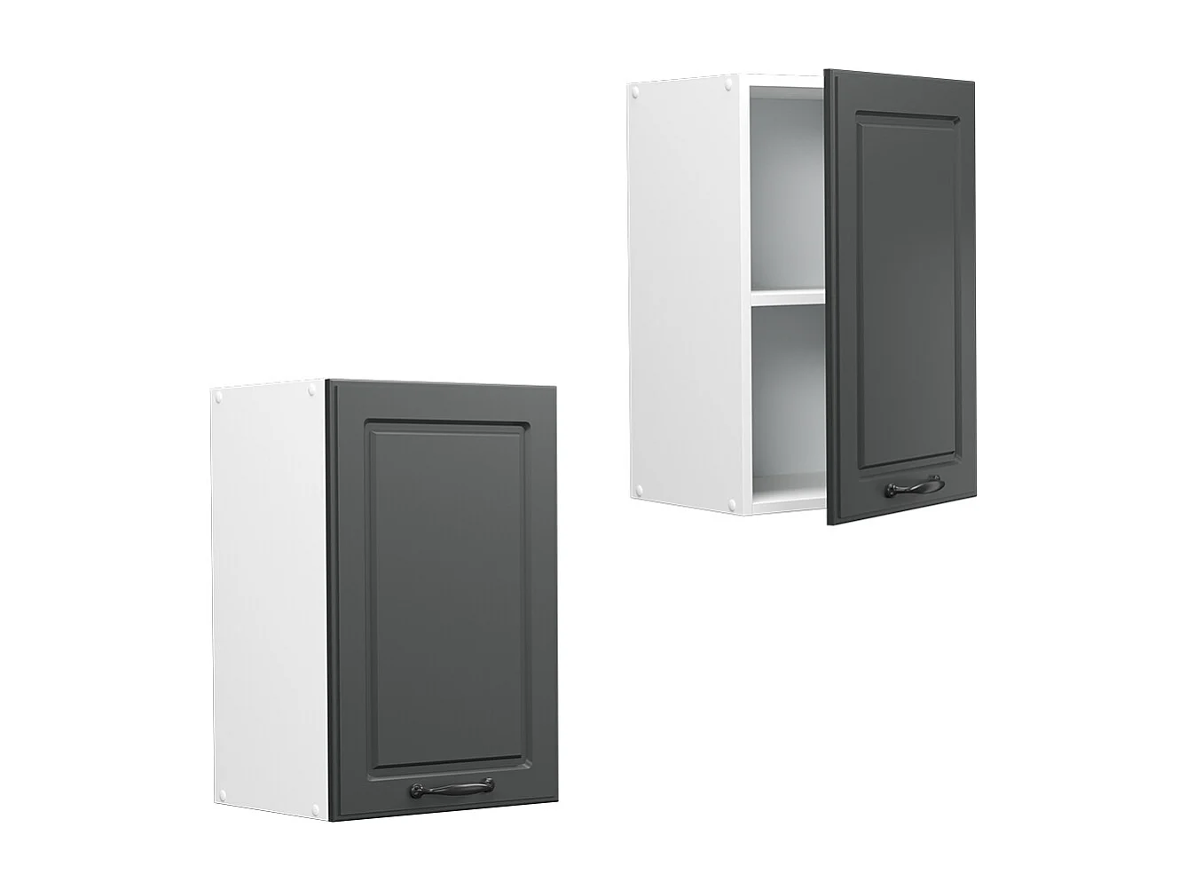 Elément haut de cuisine anthracite campagne 40x31x60 r-line