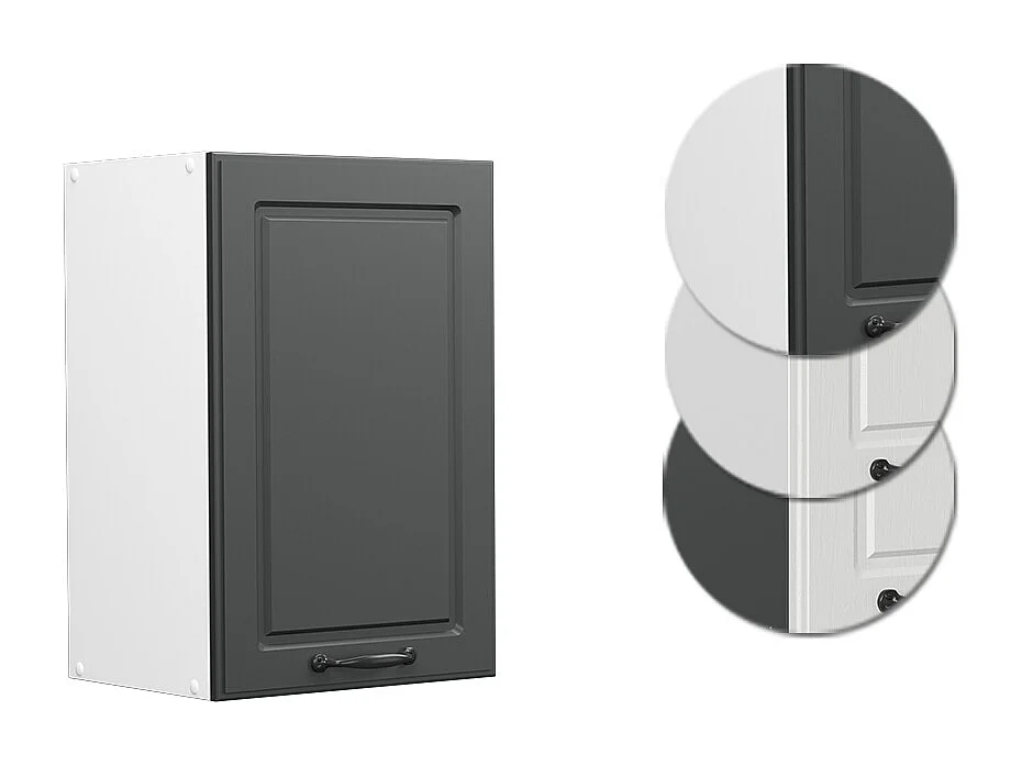 Elément haut de cuisine anthracite campagne 40x31x60 r-line