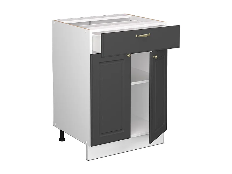 Mueble bajo de cocina antracita-oro 60x60x82 fame-line