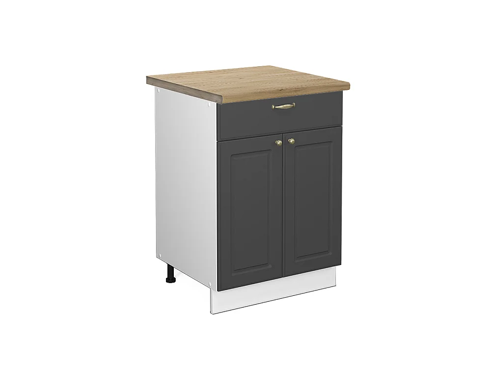 Meuble cuisine anthracite-or 60x60x82 fame-line