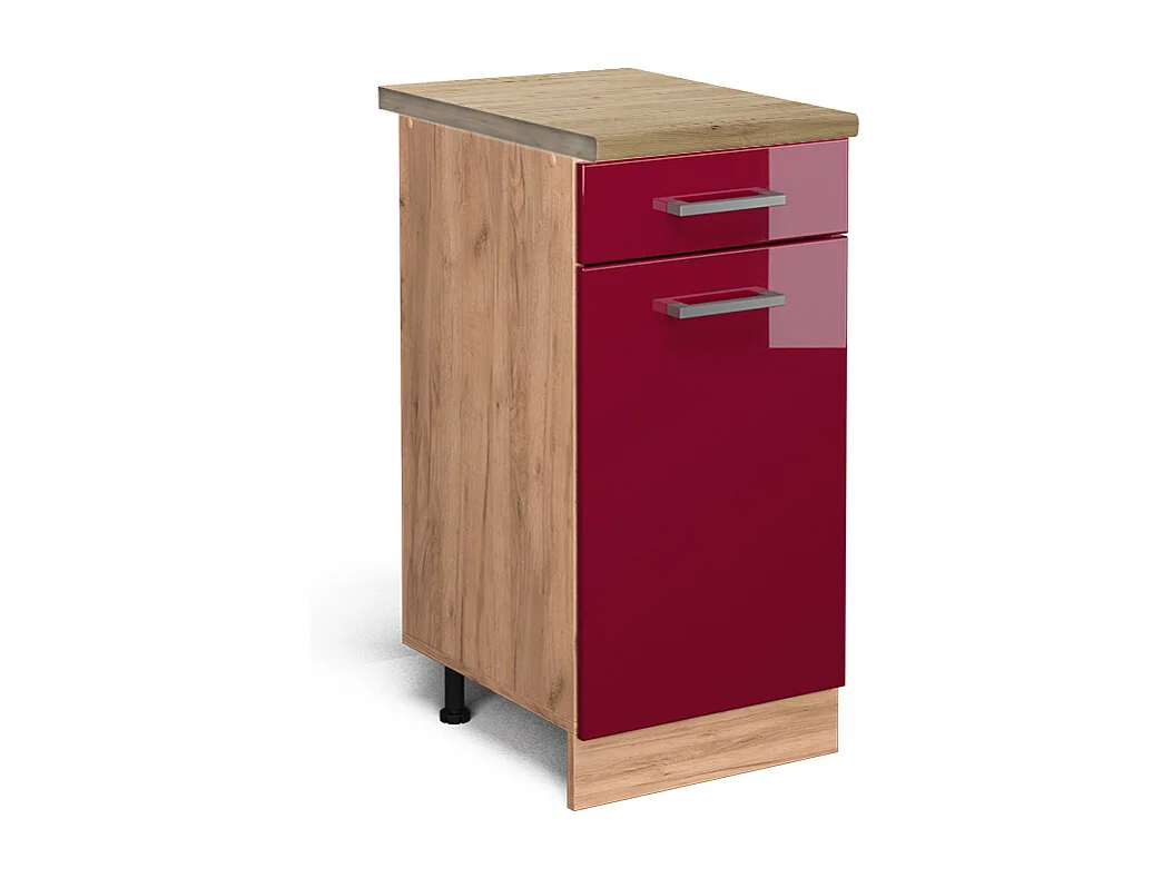 Küchenunterschrank rot hochglanz 40x60x81.6 r-line