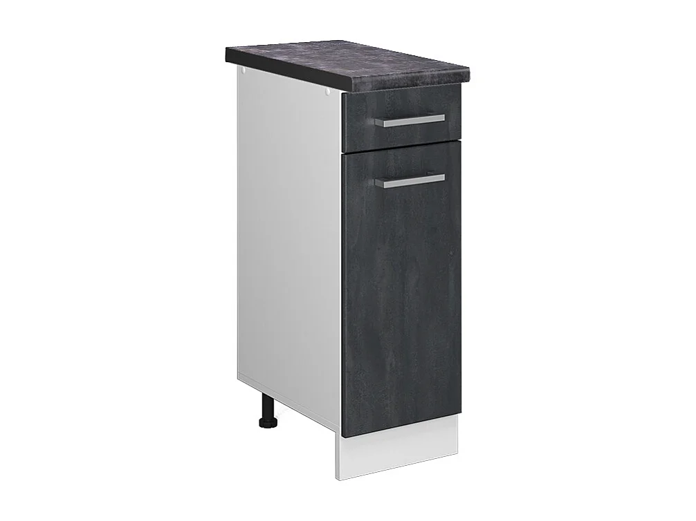 Meuble cuisine béton noir 30x60x81.6 r-line