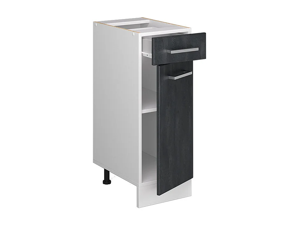 Meuble cuisine béton noir 30x60x81.6 r-line