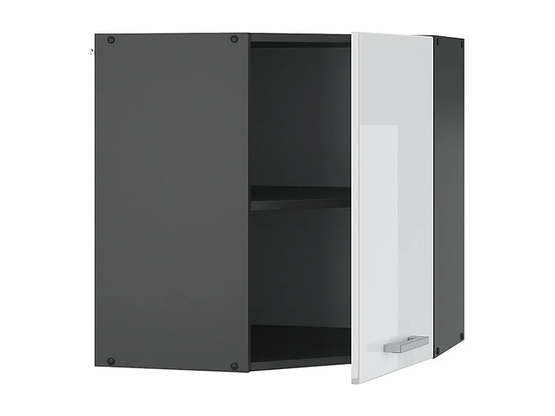 Armario colgante de esquina blanco alto brillo 57x34.1x60 r-line