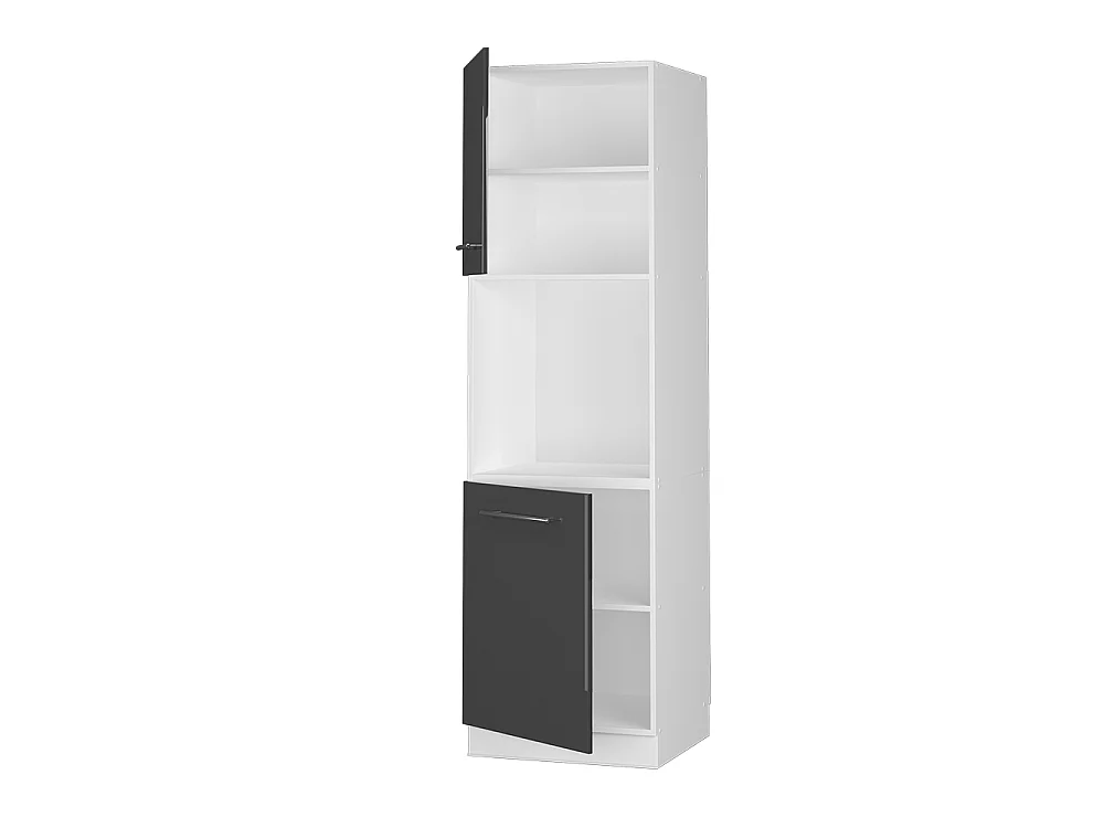 Armario para horno empotrado antracita alto brillo 60x58x206.8 fame-line