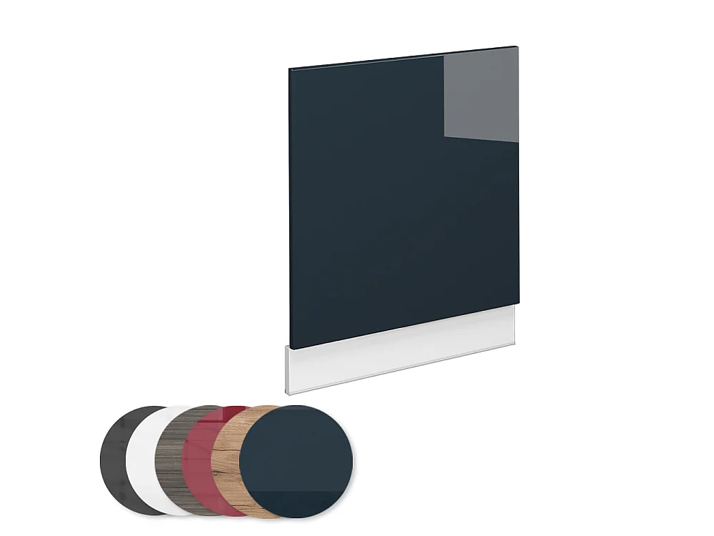 Frontpaneel donkerblauw hoogglans 60x1.6x67.4 fame-line