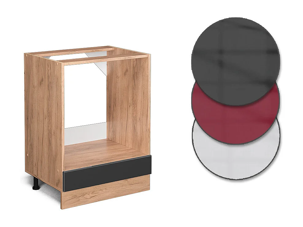 Meuble pour four anthracite haute brillance 60x60x81.6 r-line