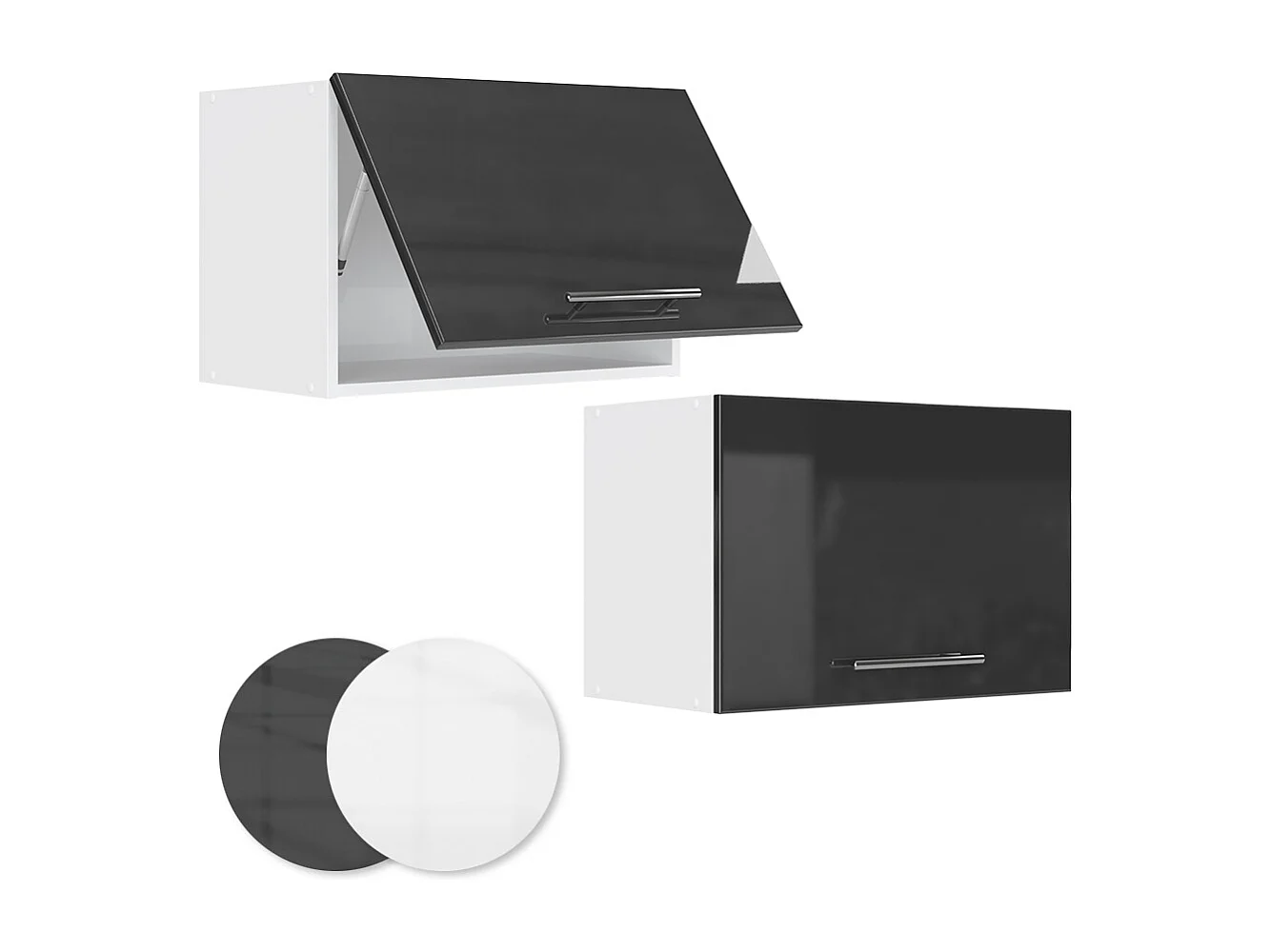 Armario colgante antracita alto brillo 60x34.1x40 fame-line