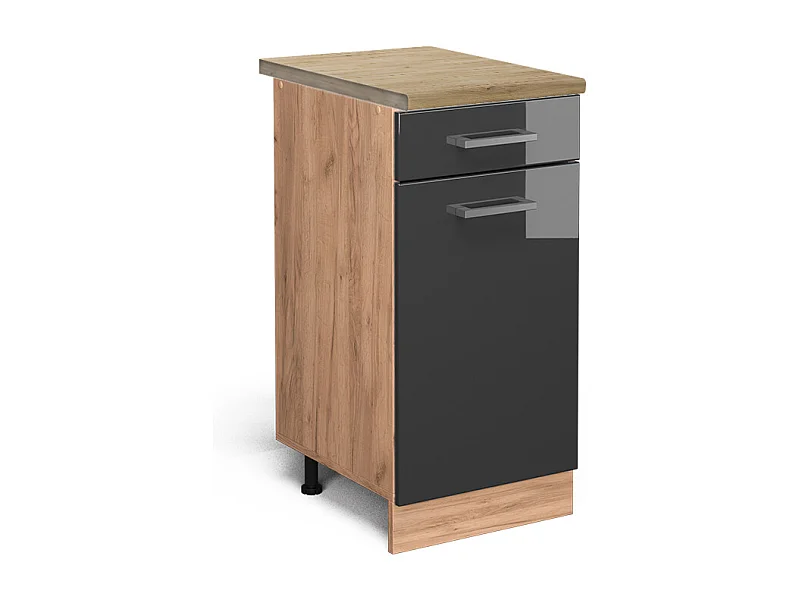 Keukenonderkast antraciet hoogglans 40x60x81.6 r-line