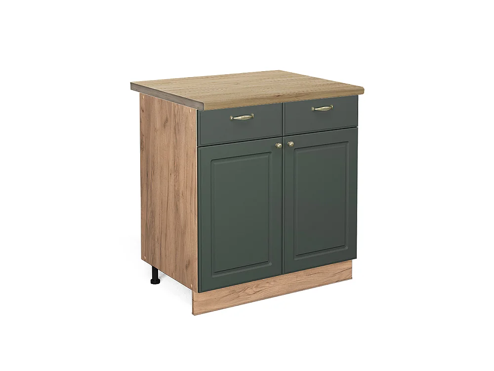 Meuble cuisine vert or campagne 80x60x82 fame-line