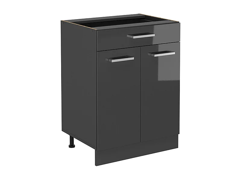 Mobiletto base per cucina antracite lucido 60x46x81.6 r-line