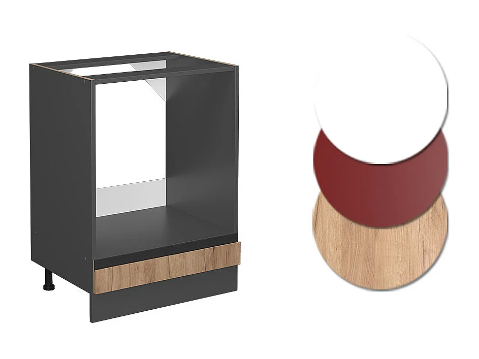 Meuble pour four chêne de force doré 60x46x81.6 r-line