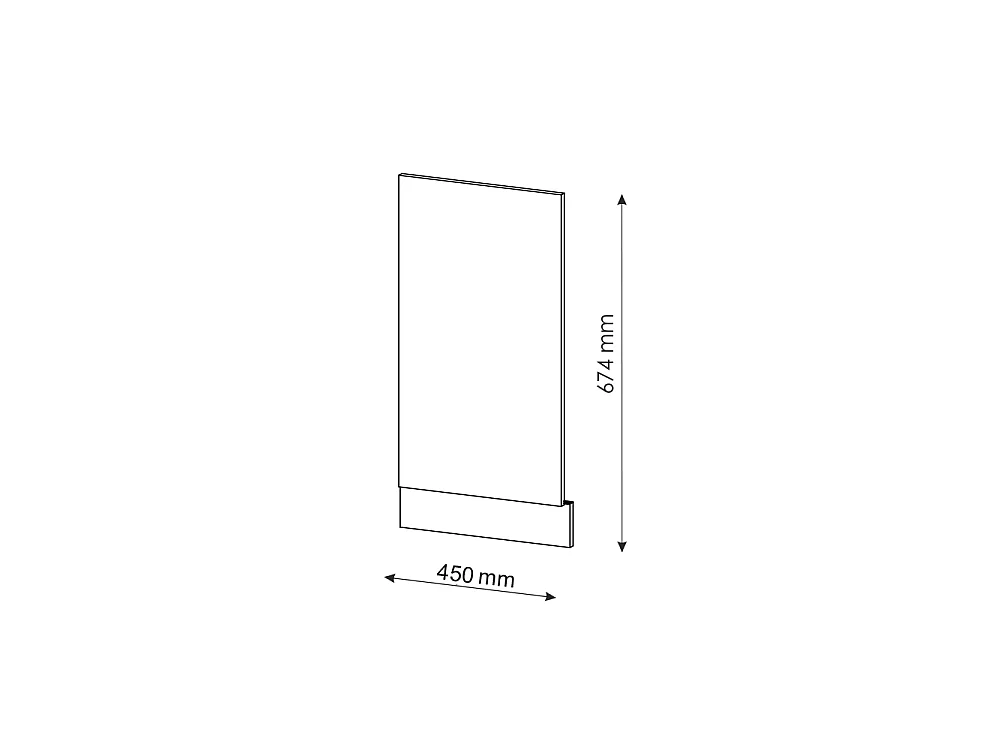 Frontpaneel wit landhuis 45x1.6x67.4 fame-line