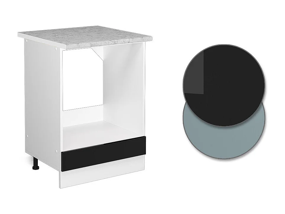 Mobile per forno da incasso nero lucido 60x60x81.6 r-line