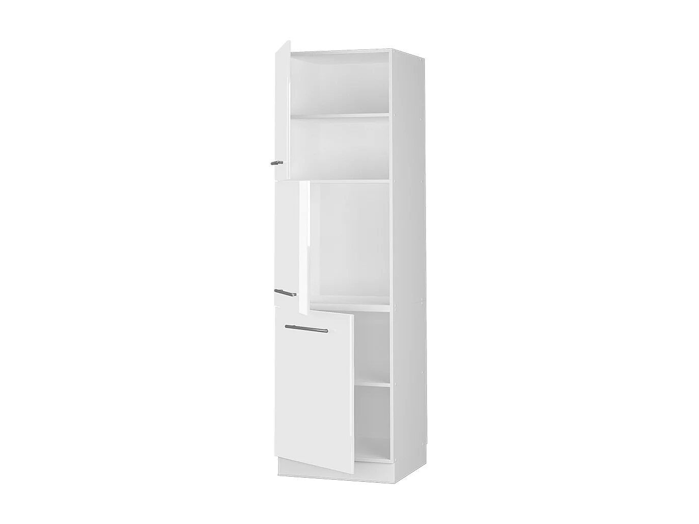 Meuble pour four blanc haute brillance 60x58x206.8 fame-line