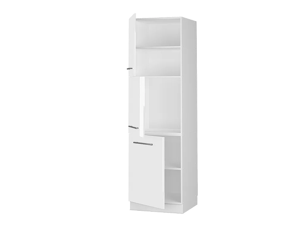 Armário de conversão de fogão branco alto brilho 60x58x206.8 fame-line