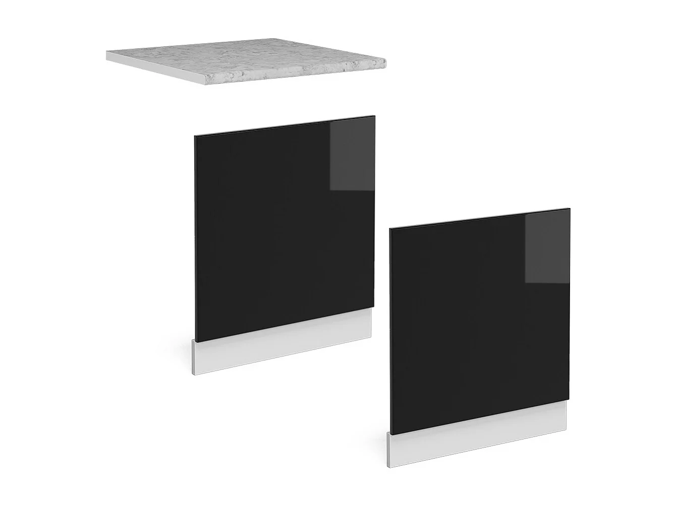 Pannello frontale nero lucido 60x1.6x57.2 r-line