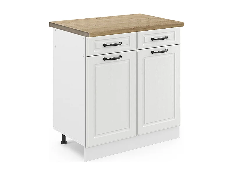 Meuble cuisine blanc campagne 80x60x81.6 r-line