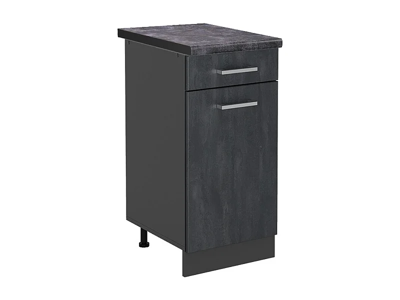 Mueble bajo de cocina hormigón negro 40x60x81.6 r-line