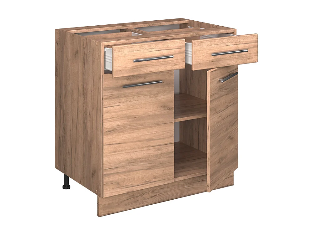 Mueble bajo de cocina roble dorado 80x51.6x82 fame-line