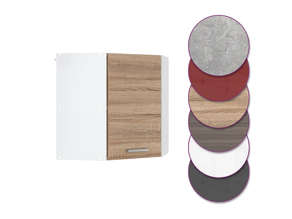 Corner wall cabinet sonoma 57x34.1x60 r-line