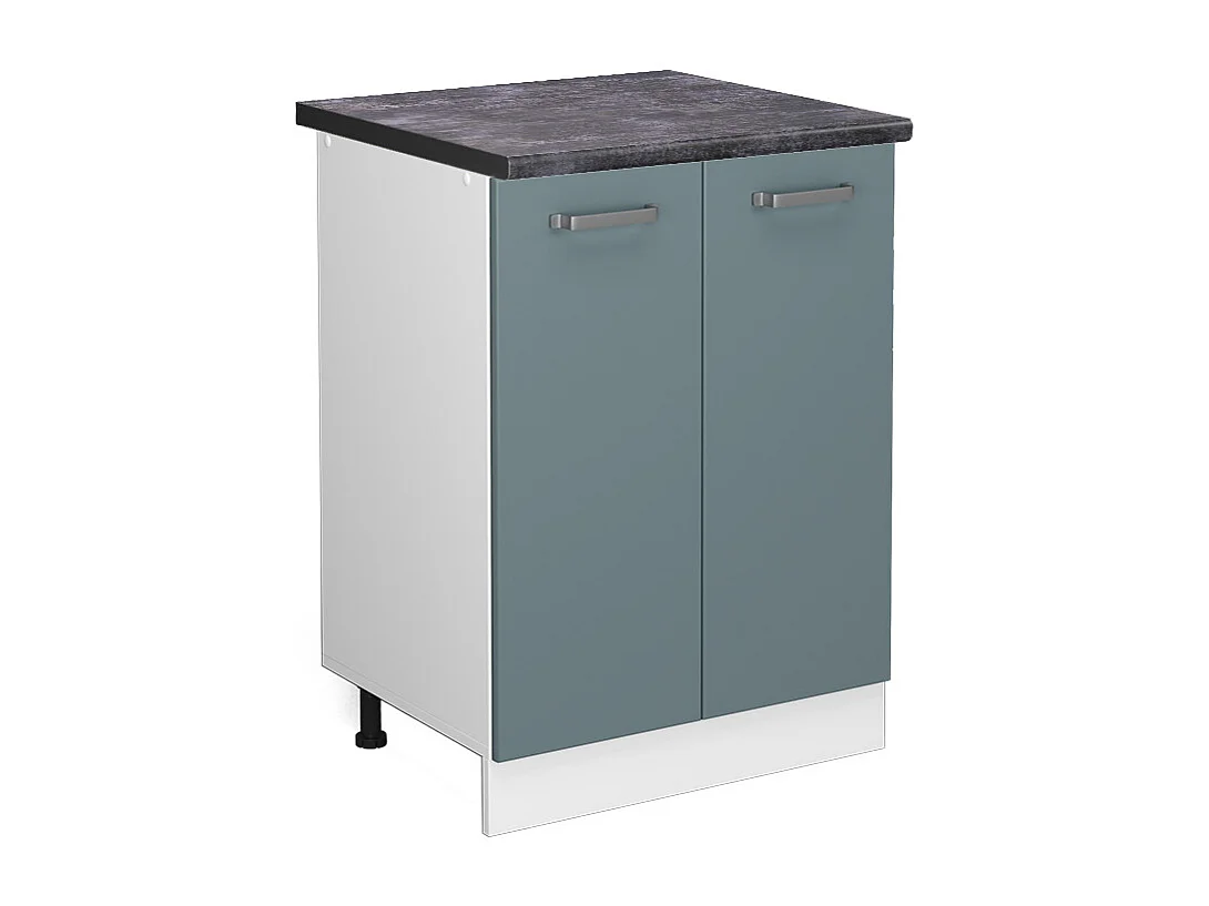 Mobiletto base cucina grigio-blu 60x60x81.6 r-line