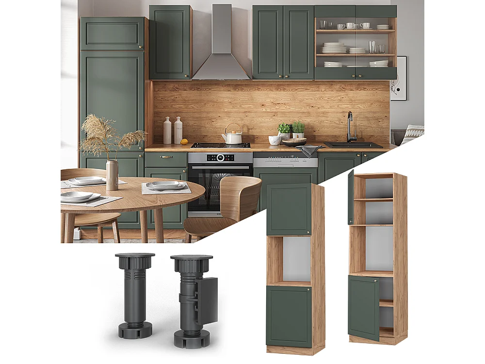 Meuble pour four vert or campagne 60x58x206.8 fame-line