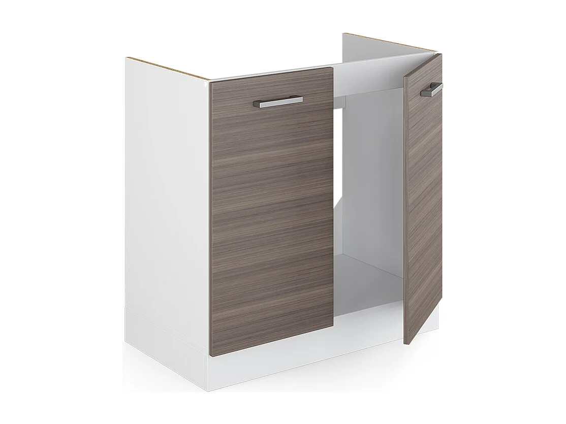 Meuble bas sous-évier gris noble 80x46x81.6 r-line