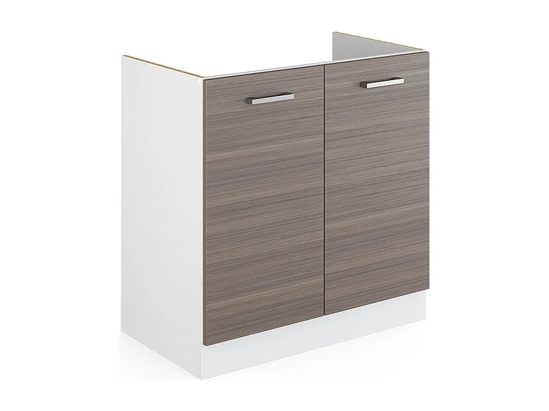 Meuble bas sous-évier gris noble 80x46x81.6 r-line