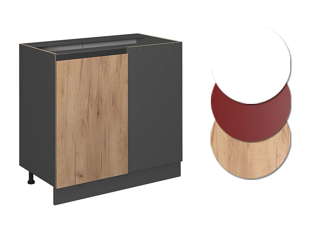 Mobile ad angolo cucina quercia dorata 86x60x81.6 r-line