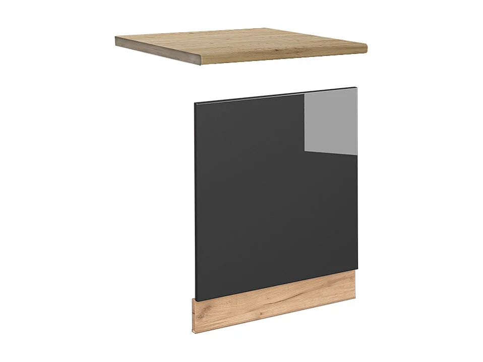 Façade anthracite haute brillance 60x1.6x67.4 fame-line