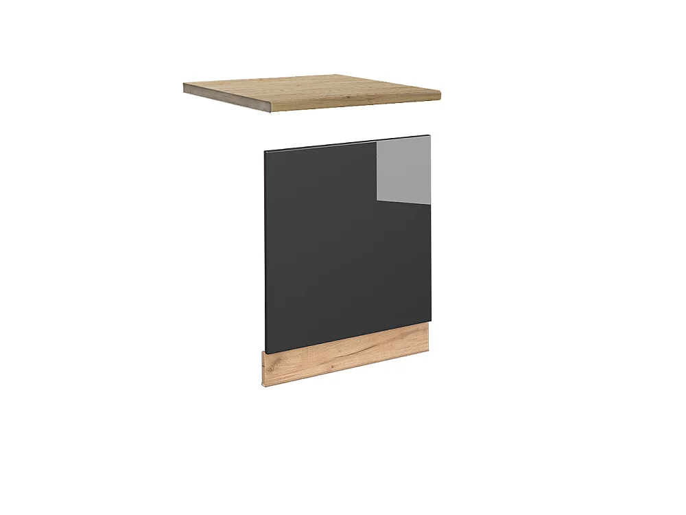 Façade anthracite haute brillance 60x1.6x67.4 fame-line