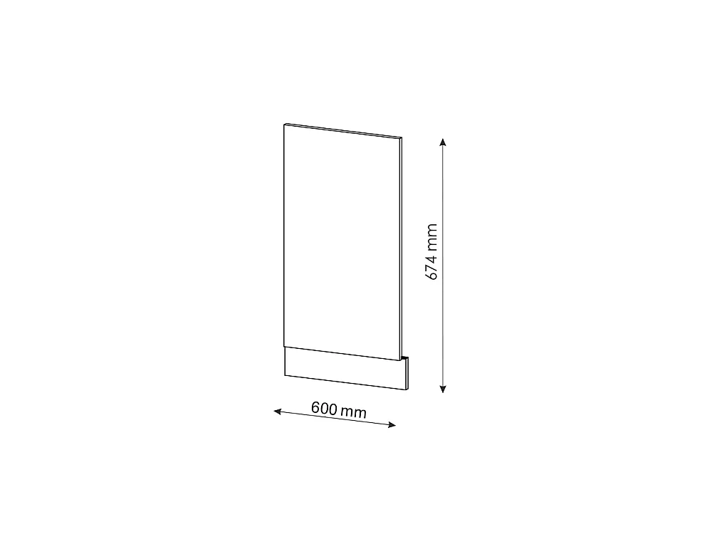Pannello frontale Verde-oro rustico 60x1.6x67.4 fame-line