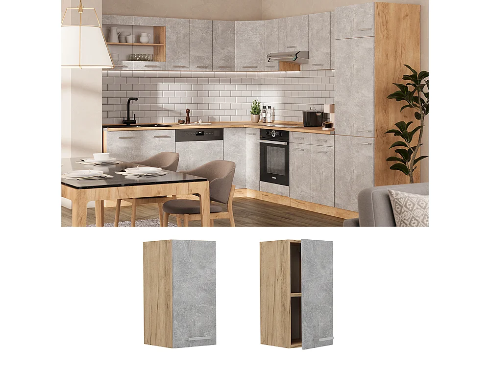 Elément haut de cuisine béton 30x31x60 r-line