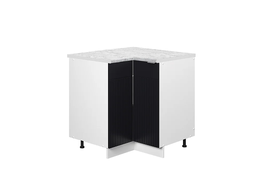 Corner cabinet black striped 80.5x60x82 fame-line