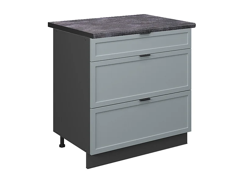 Meuble cuisine bleu clair-gris 80x60x82 fame-line