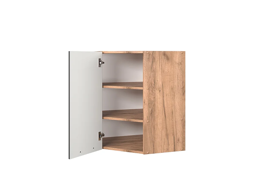 Szafka wisząca narożna ciemnoszary 57x34.1x72 fame-line