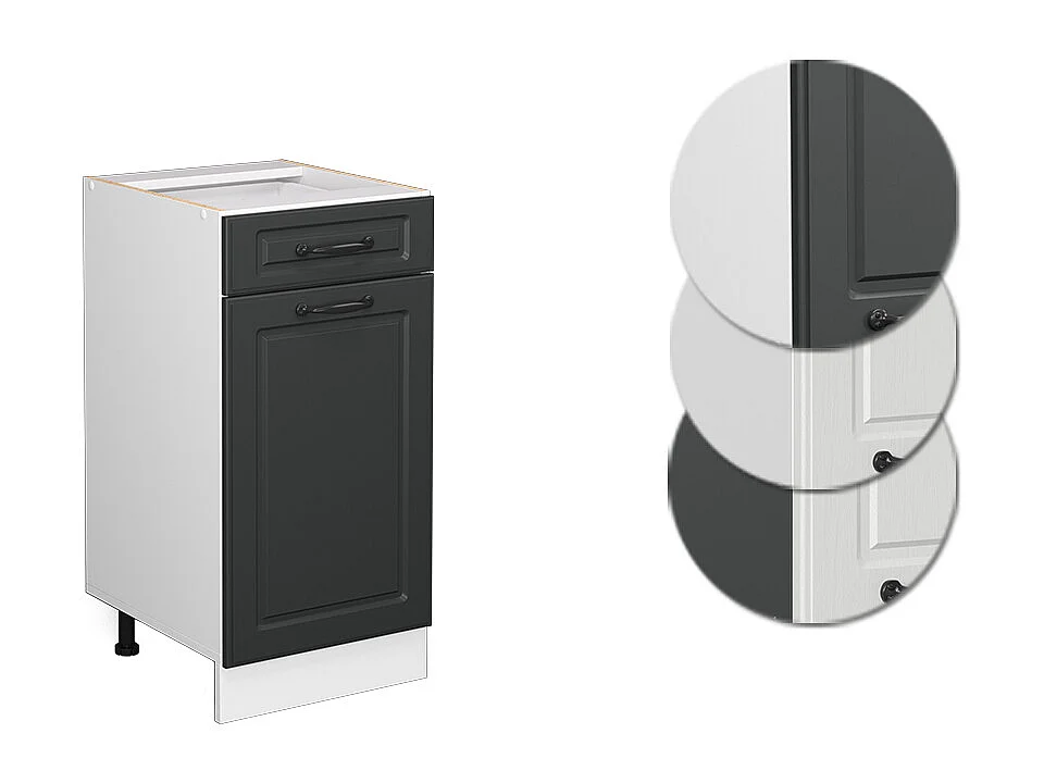 Mobiletto base per cucina antracite casa di campagna 40x46x81.6 r-line