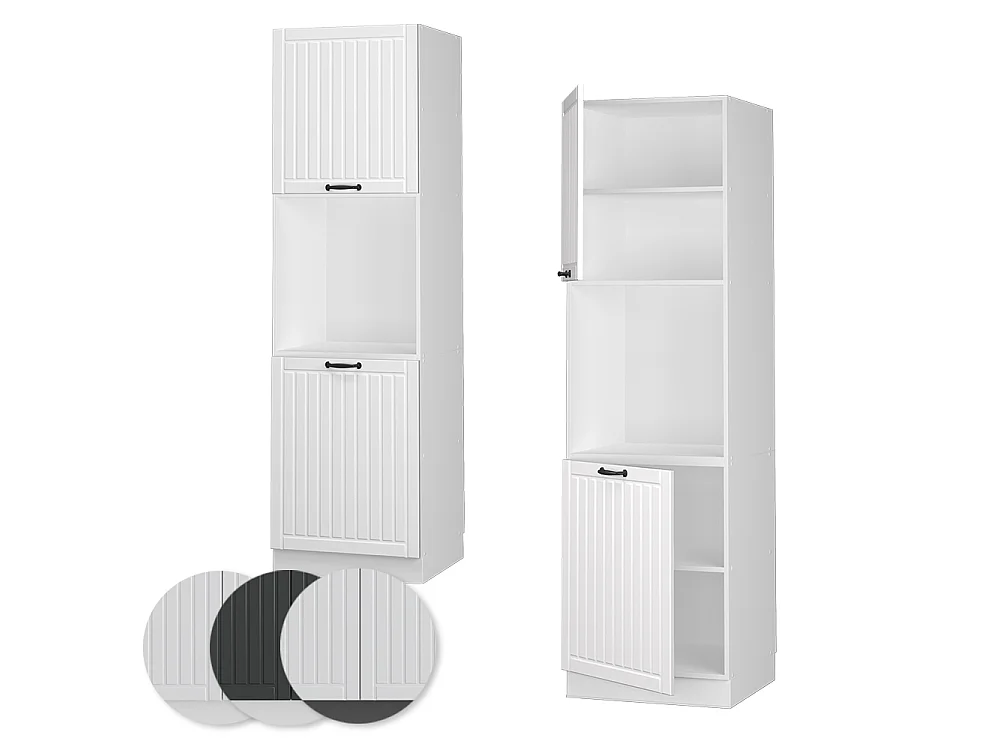 Armario para horno empotrado blanco casa de campo 60x58x206.8 fame-line