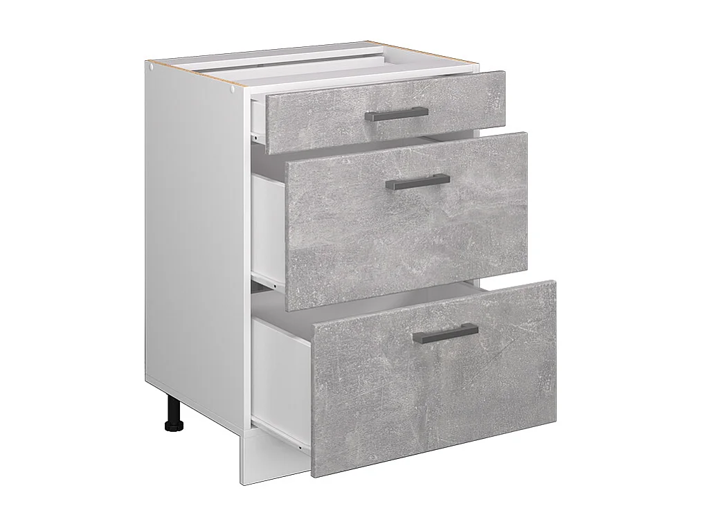 Mueble bajo de cocina hormigón 60x60x81.6 r-line