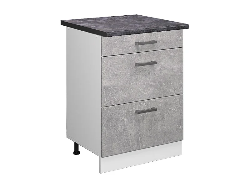 Küchenunterschrank beton 60x60x81.6 r-line