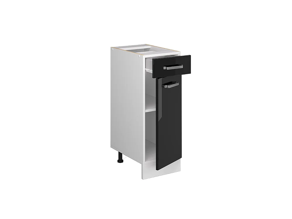 Køkkenskab sort højglans 30x60x81.6 r-line